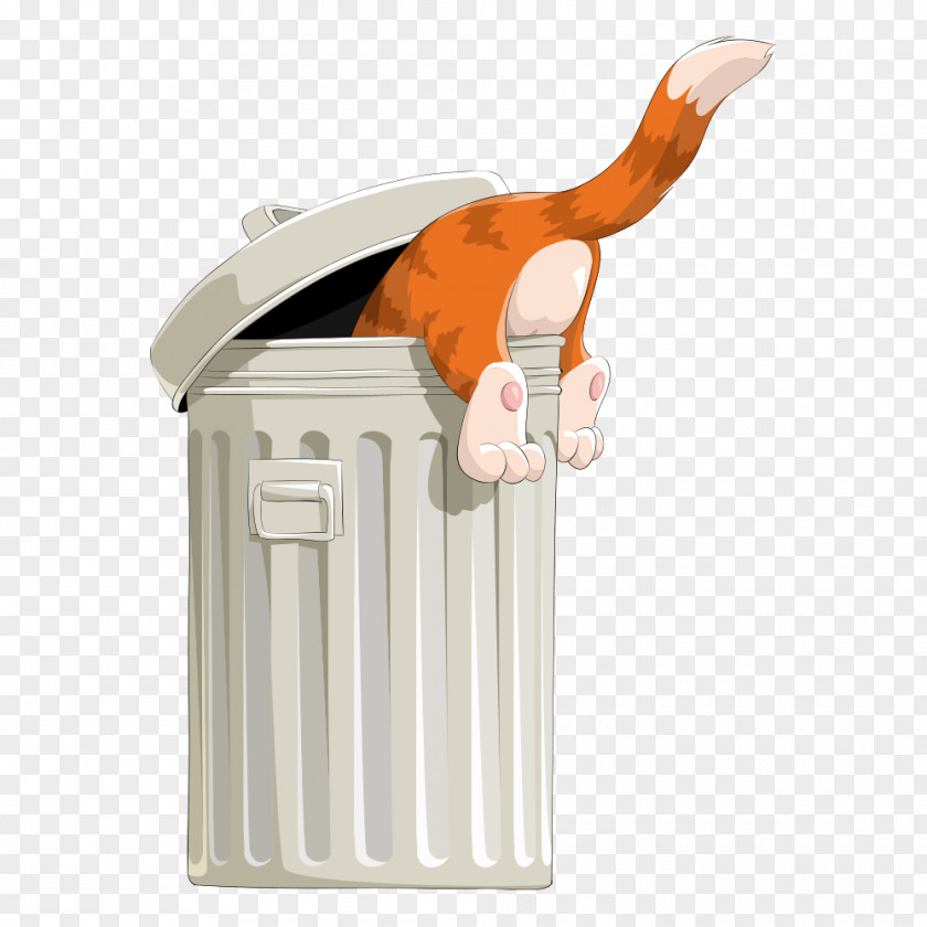 Trash And Vector Cat Waste Container Clip Art PNG