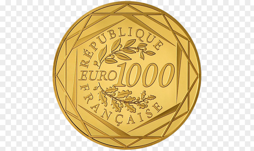 Gold Coin Euro France Bar PNG