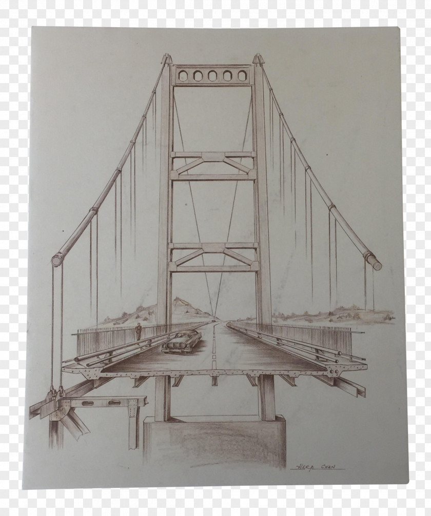 Golden Gate Bridge San Francisco Bay Drawing Architecture PNG
