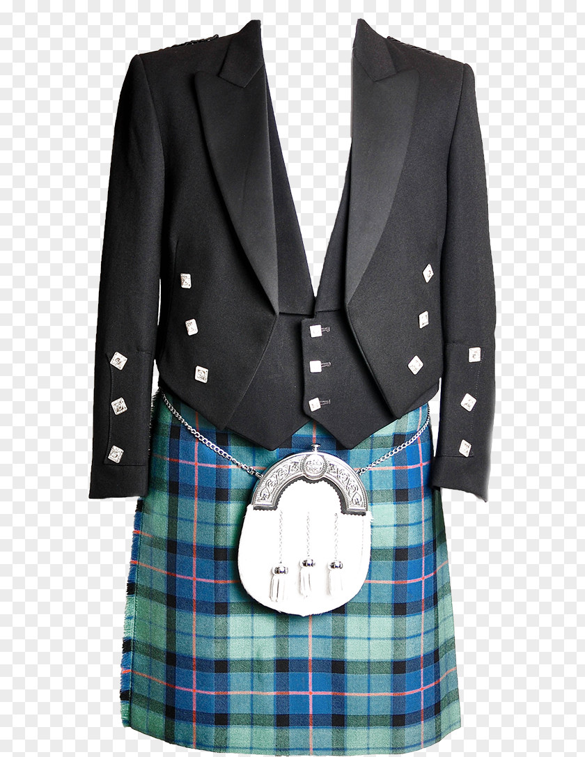 Great Highland Bagpipe Tartan Blazer Kilt Formal Wear Suit PNG