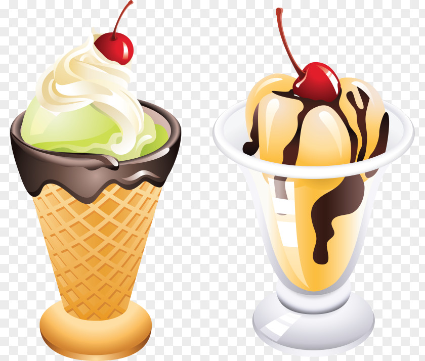 Ice Cream Cones Sundae Cake PNG