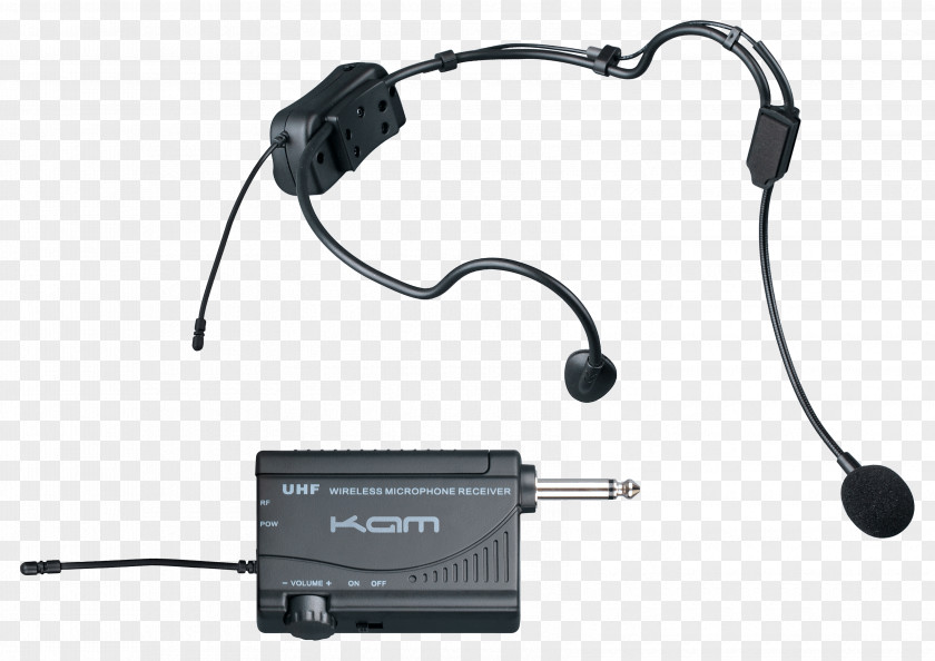 Microphone Wireless Headset Kam KWM1900 HS PNG