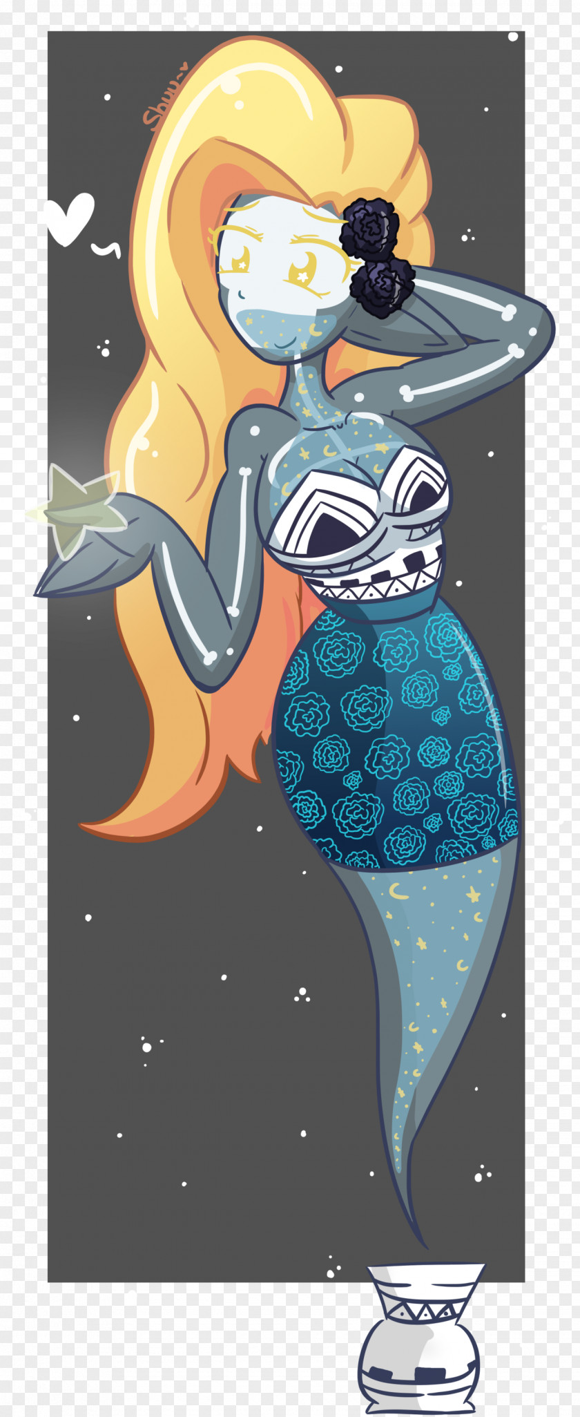 Shining Bright Mermaid Cartoon Merman PNG