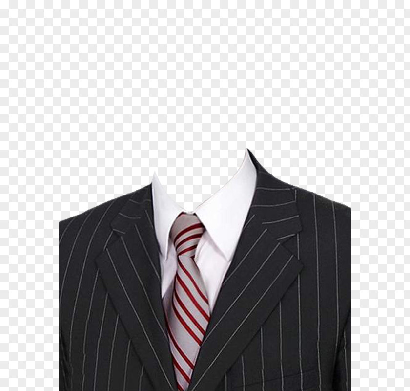 Striped Suit Template PNG