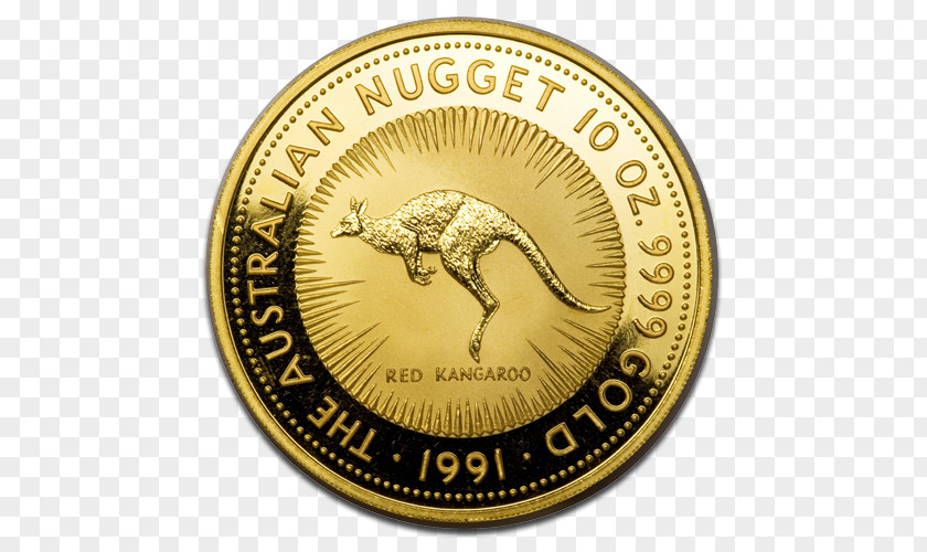 Coin Perth Mint Australian Gold Nugget Kangaroo PNG