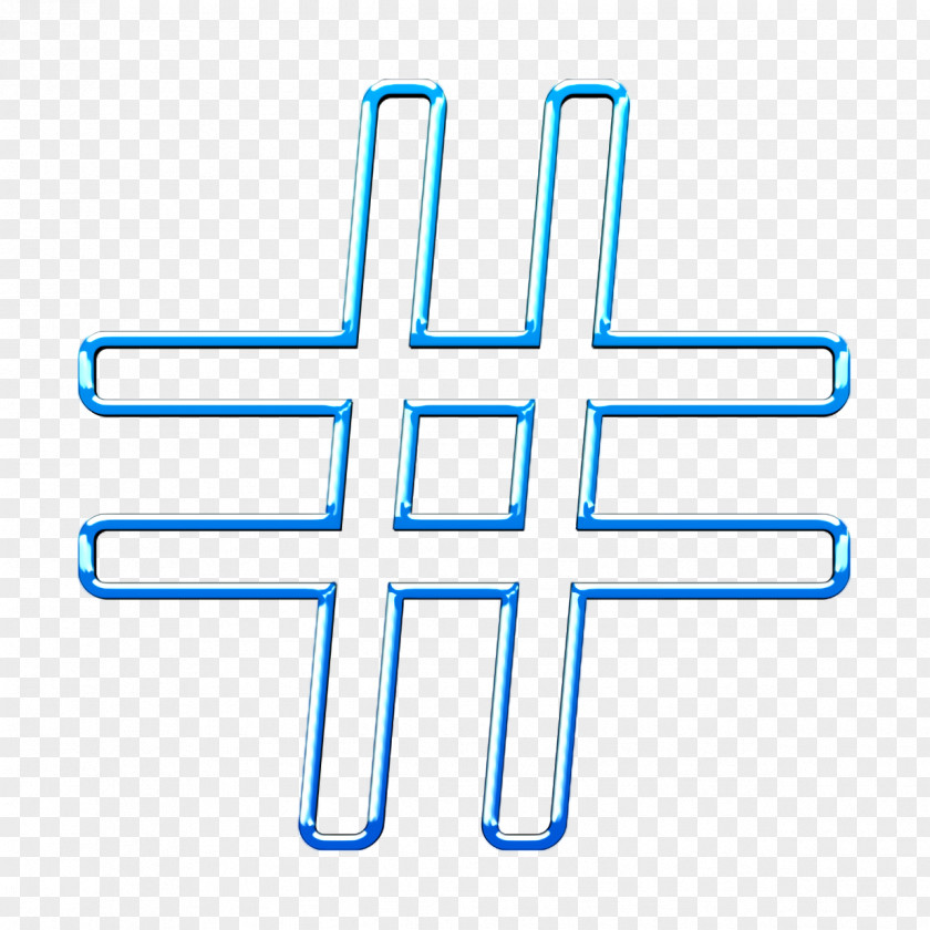Electric Blue Symbol # Icon Communication Grid PNG