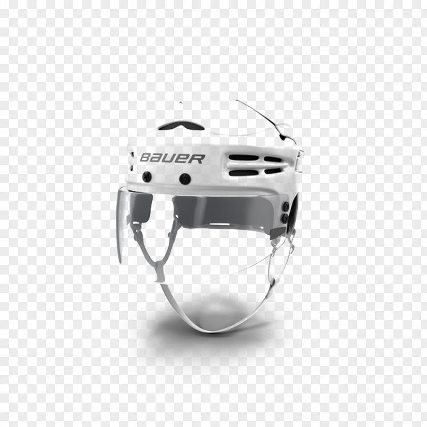 Bauer Hockey Helmet White Stick PNG
