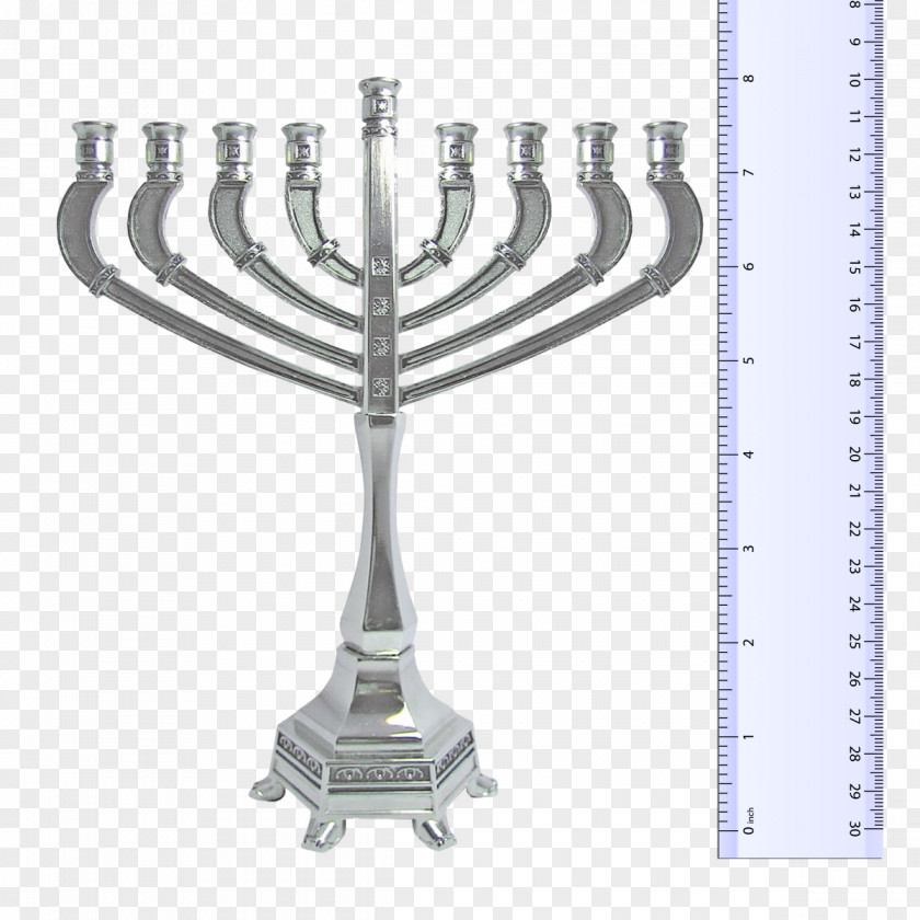 Decorative Curve Menorah Hanukkah Jewish Ceremonial Art Mezuzah Candle PNG