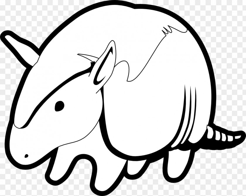 Line Black Armadillo Animal Wildlife Drawing Clip Art PNG