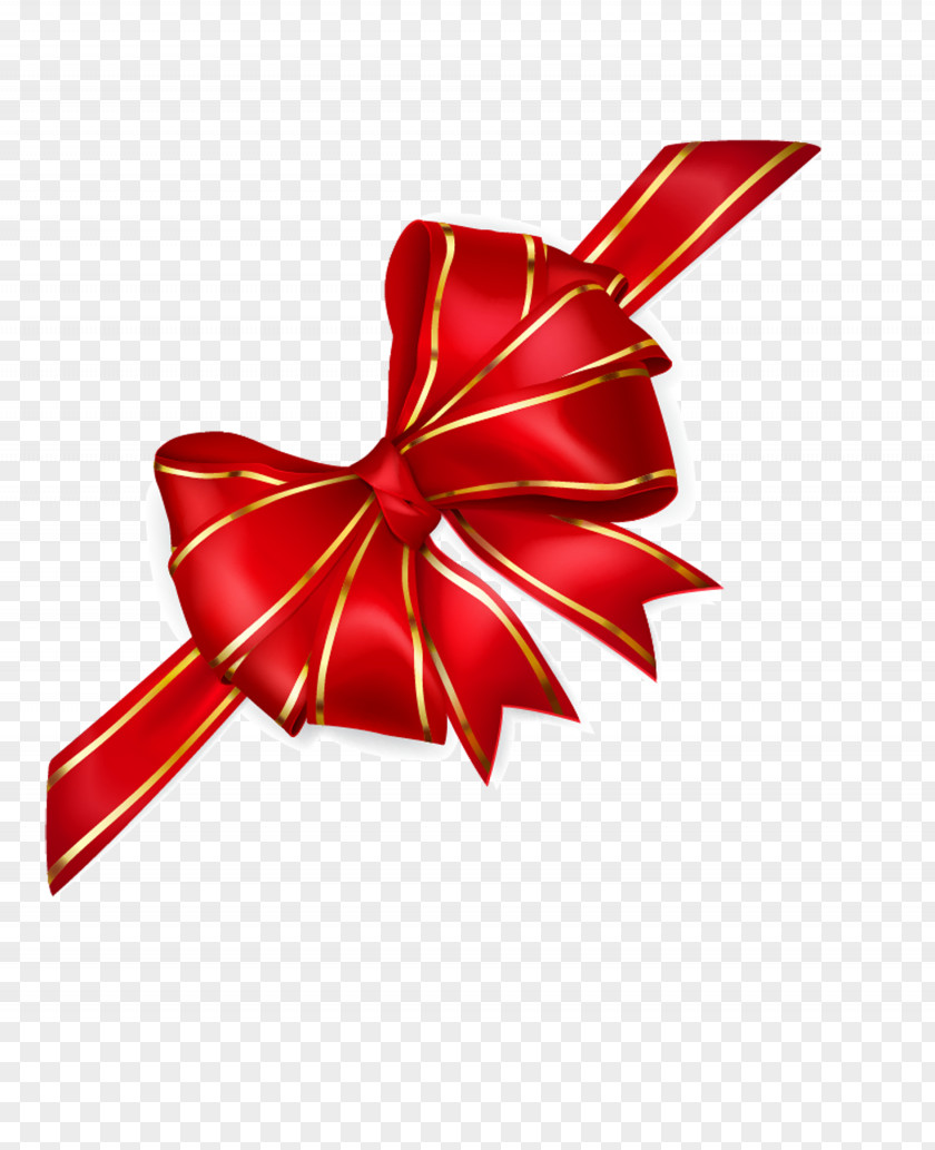 Red Bow Ribbon Illustration PNG