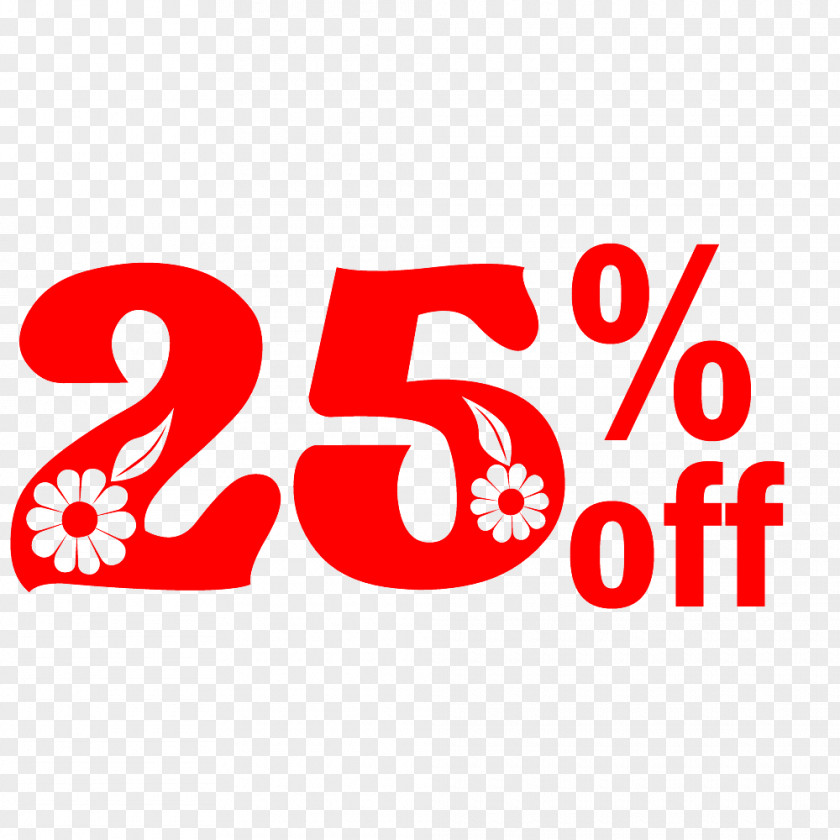 Spring Sale 25% Off Discount Tag. PNG