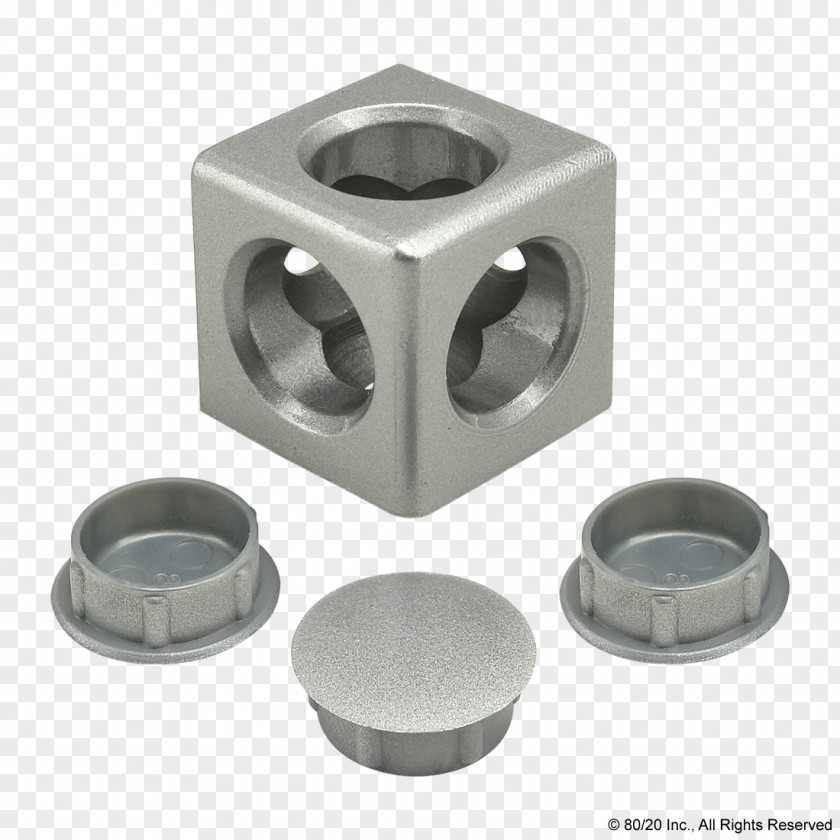 80/20 T-slot Nut Extrusion Aluminium Metal PNG