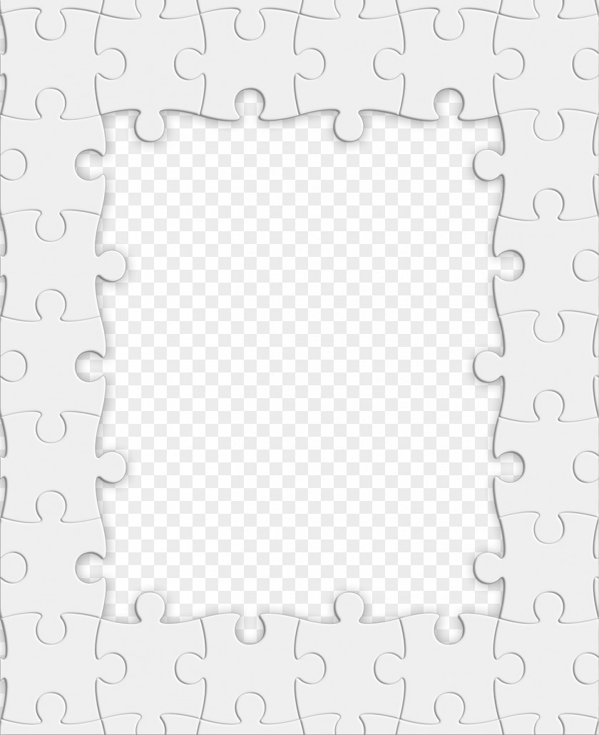 Jigsaw Template White Pattern PNG