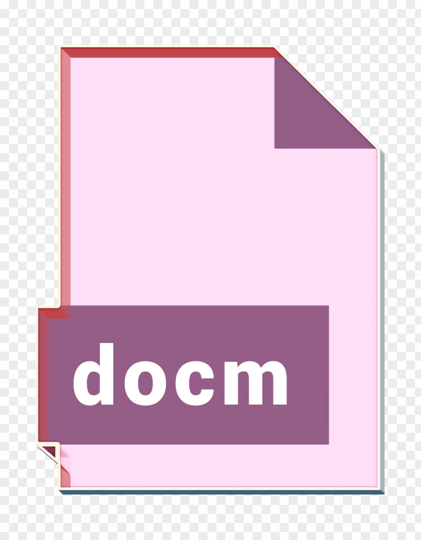 Material Property Magenta Docm Icon Document Extension PNG
