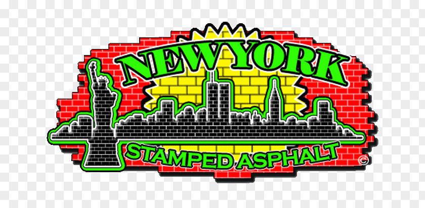 New York Sketch Logo Brand Stamped Asphalt Pattern PNG