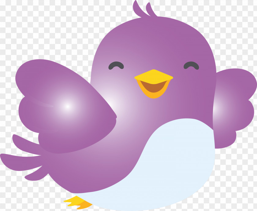 Purple Bird Rubber Ducky Beak Bath Toy PNG