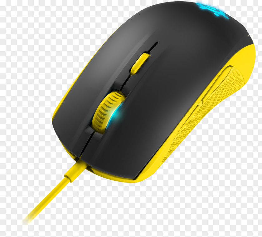 Computer Mouse Yellow RGB Color Model SteelSeries PNG