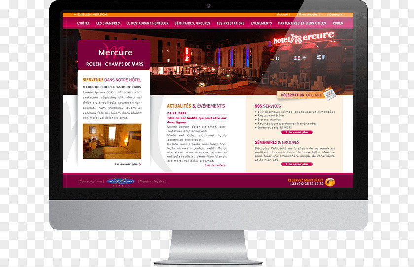 Mercure Tunbridge Wells Hotel Display Device Multimedia Advertising PNG
