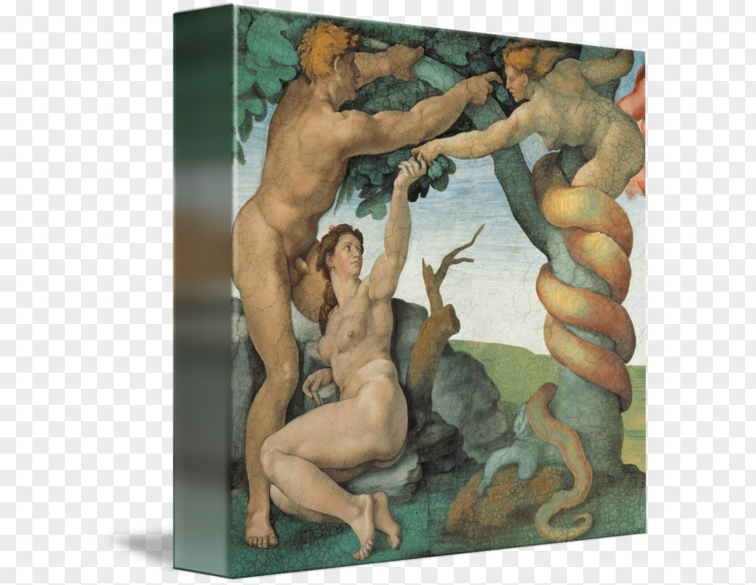 Painting The Creation Of Adam Sistine Chapel Ceiling Mythology Art PNG