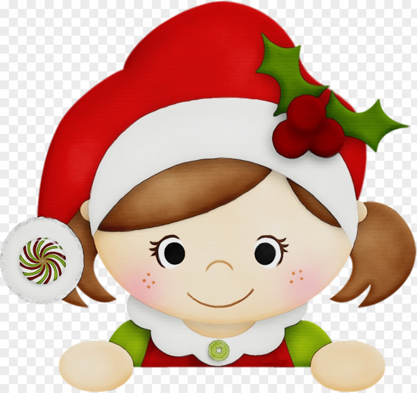 Smile Happy Christmas Elf Cartoon PNG