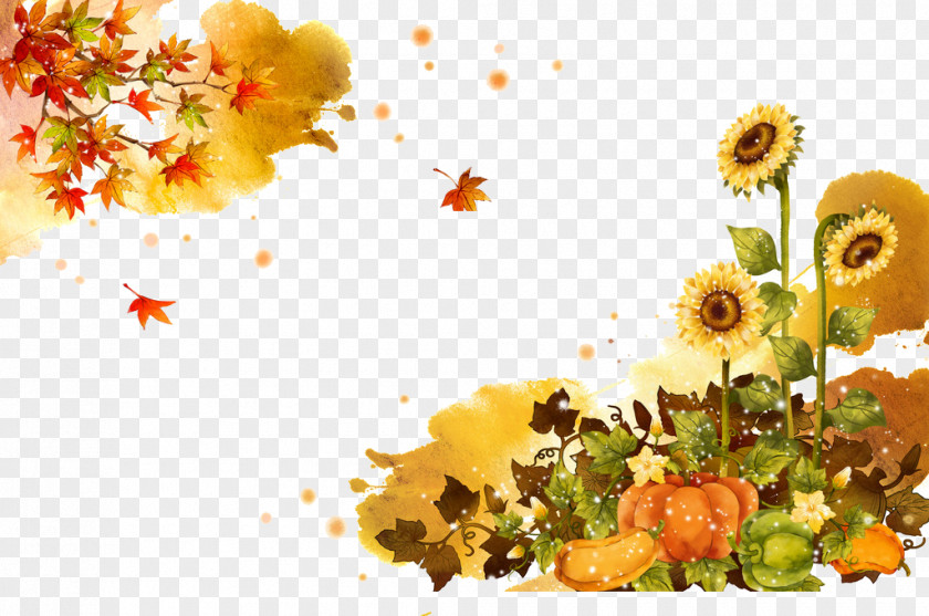 Sunflower Wedding Invitation Autumn PNG