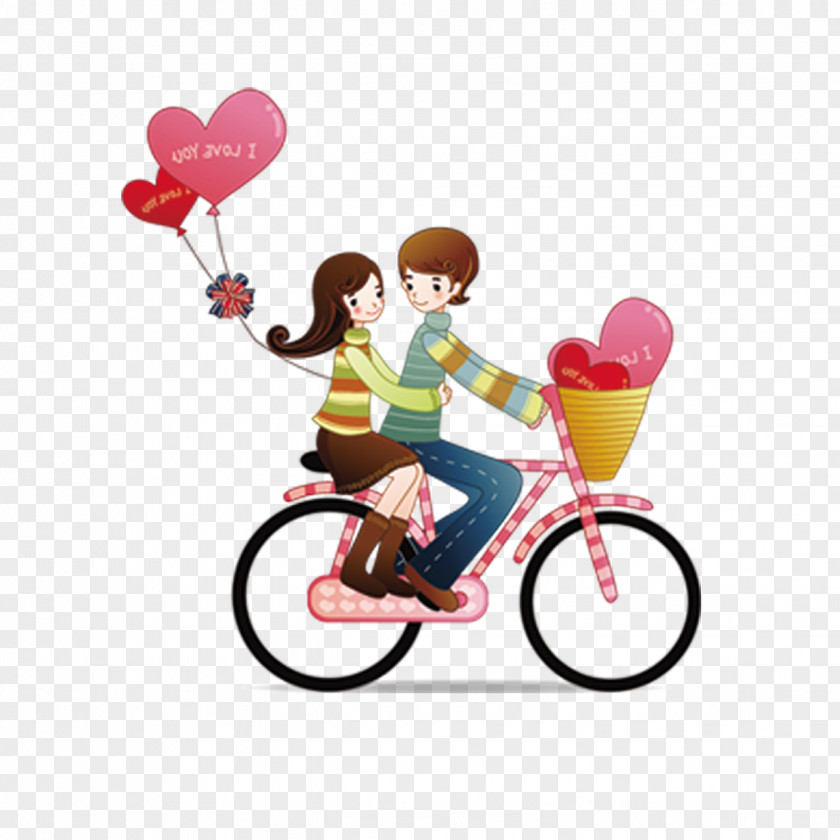 Cartoon Couple Love Romance PNG