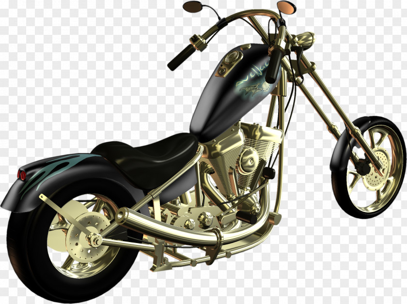 Retro Cool Motorcycle Accessories Chopper Clip Art PNG