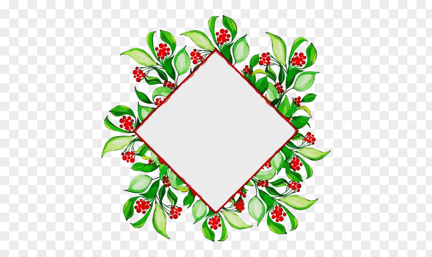 Wreath Heart Watercolor Christmas PNG