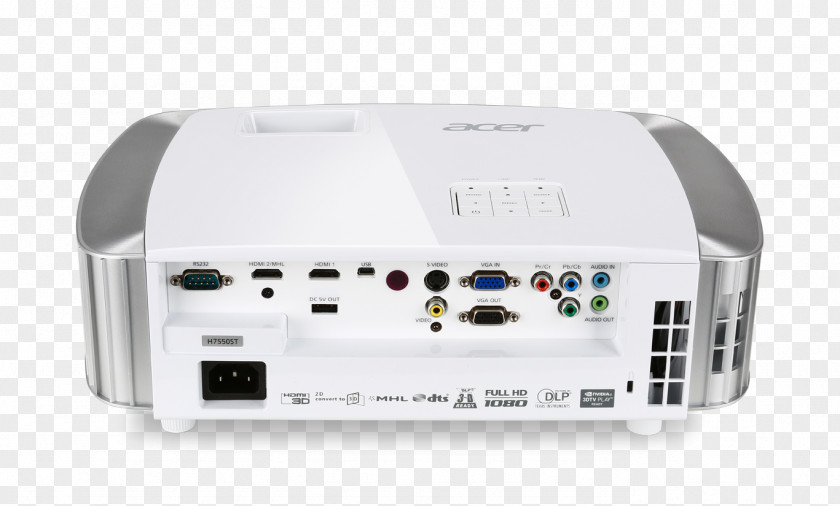 Chromecast Audio Optical Connection 1080p Multimedia Projectors Digital Light Processing Acer H7550ST PNG