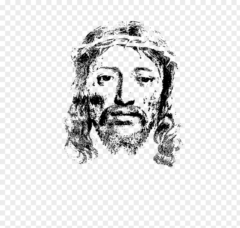Jesus Holy Face Of Christianity Religion Bible PNG