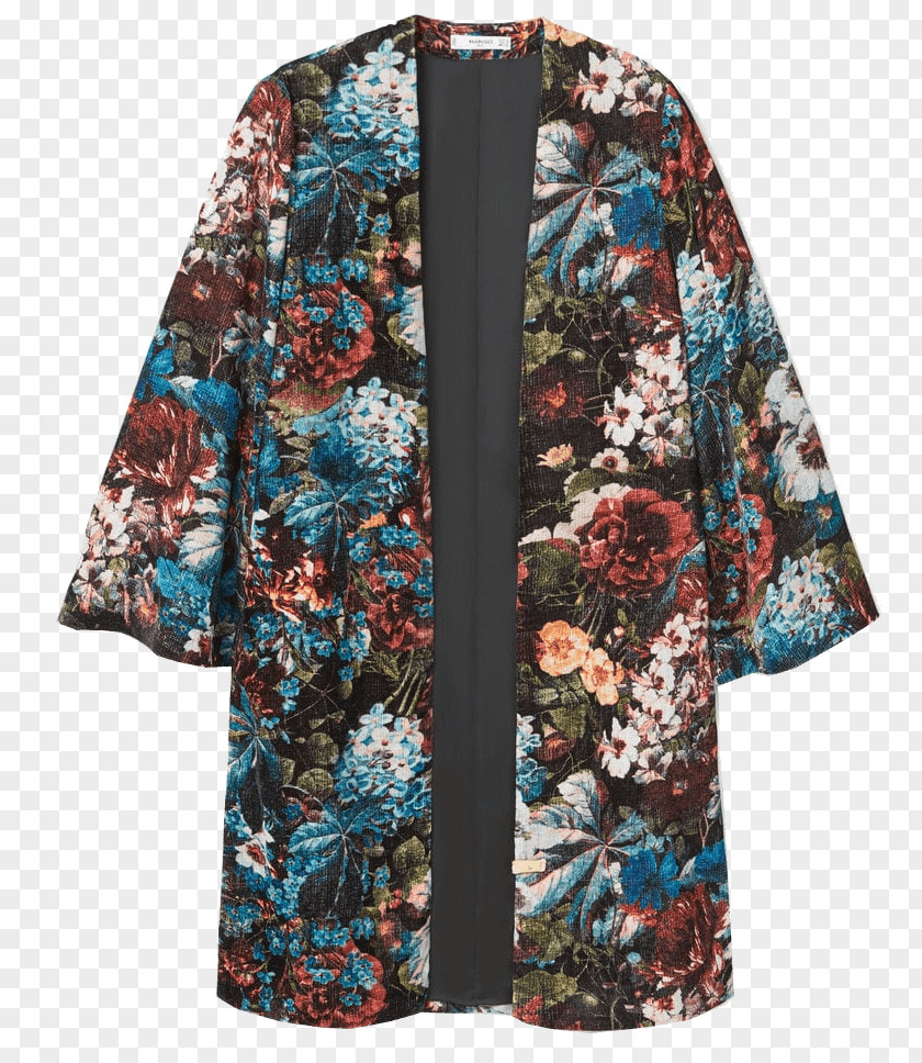 Dress Kimono Clothing Sleeve Velvet PNG