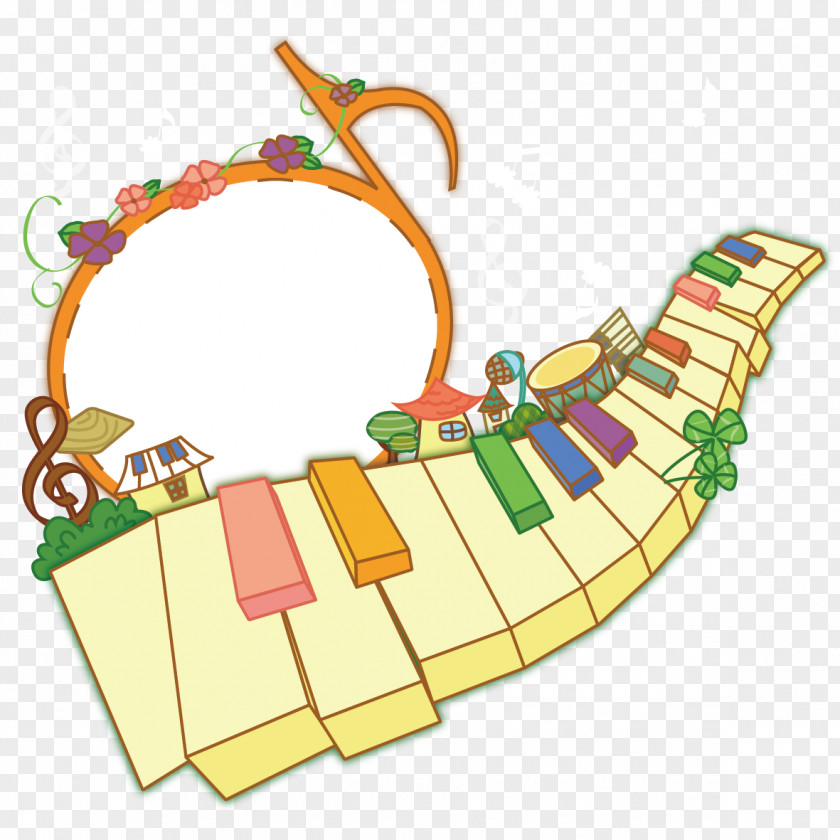 Piano Beat Cartoon Graphic Design PNG