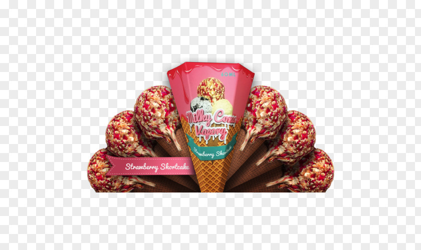 Strawberry Flavor Milk Shortcake Ice Cream Cones PNG