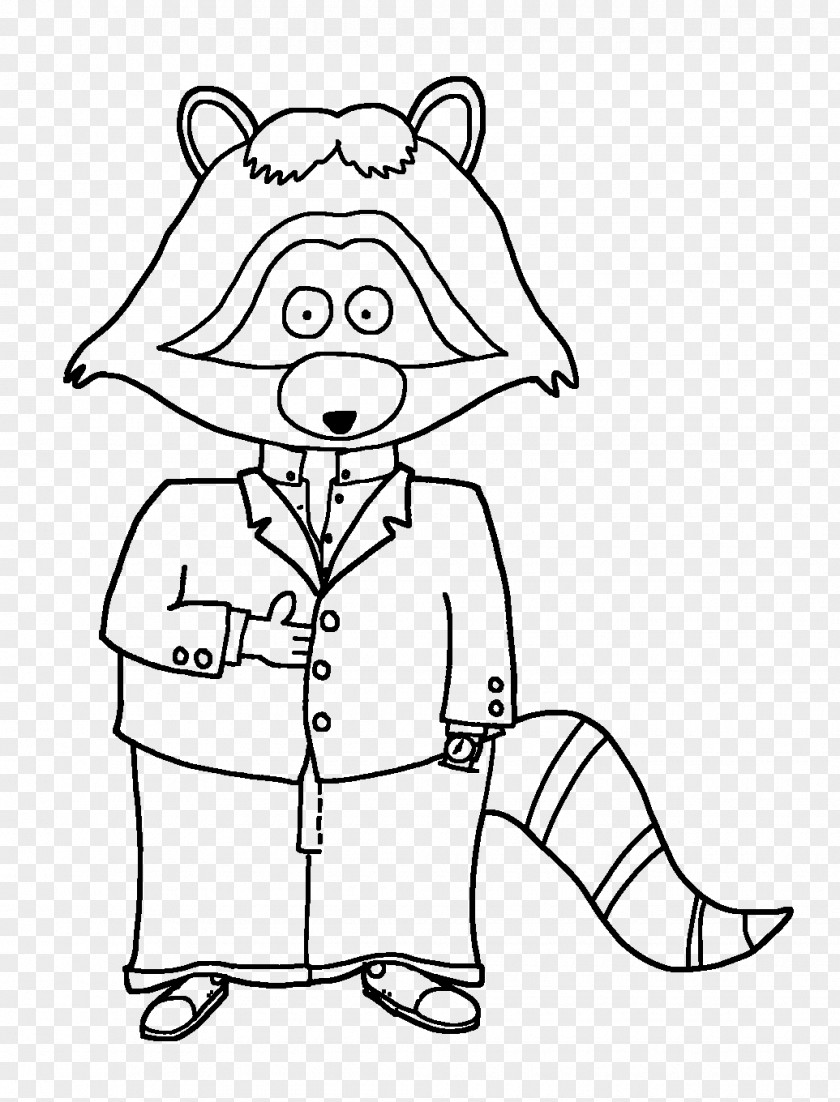 Tree Raccoon Carnivora Line Art White Human Behavior PNG