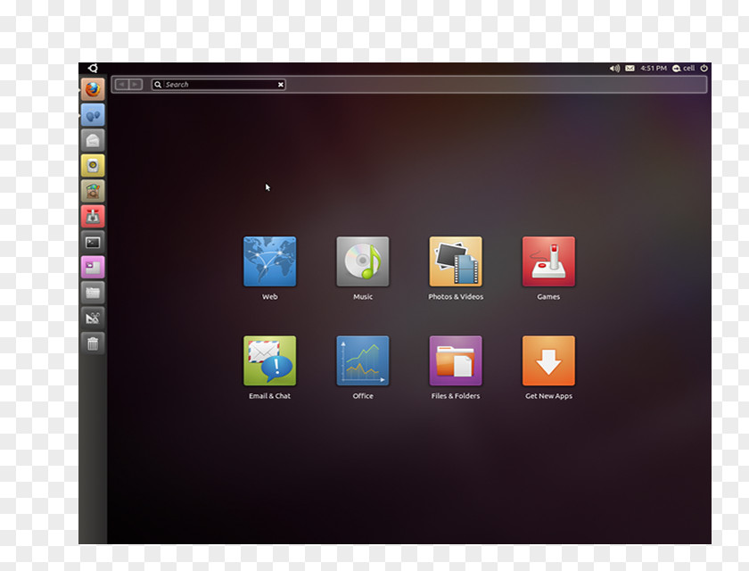 Unity Ubuntu Netbook Edition Linux PNG