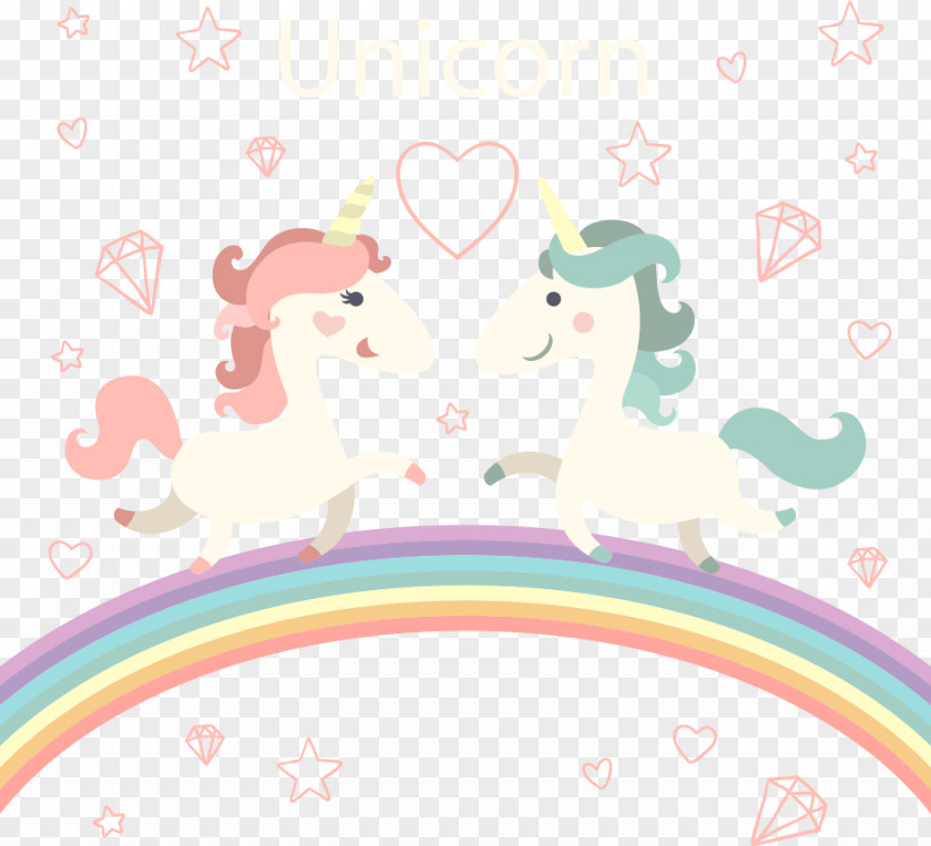 Vector Rainbow Pony On Cartoon Clip Art PNG