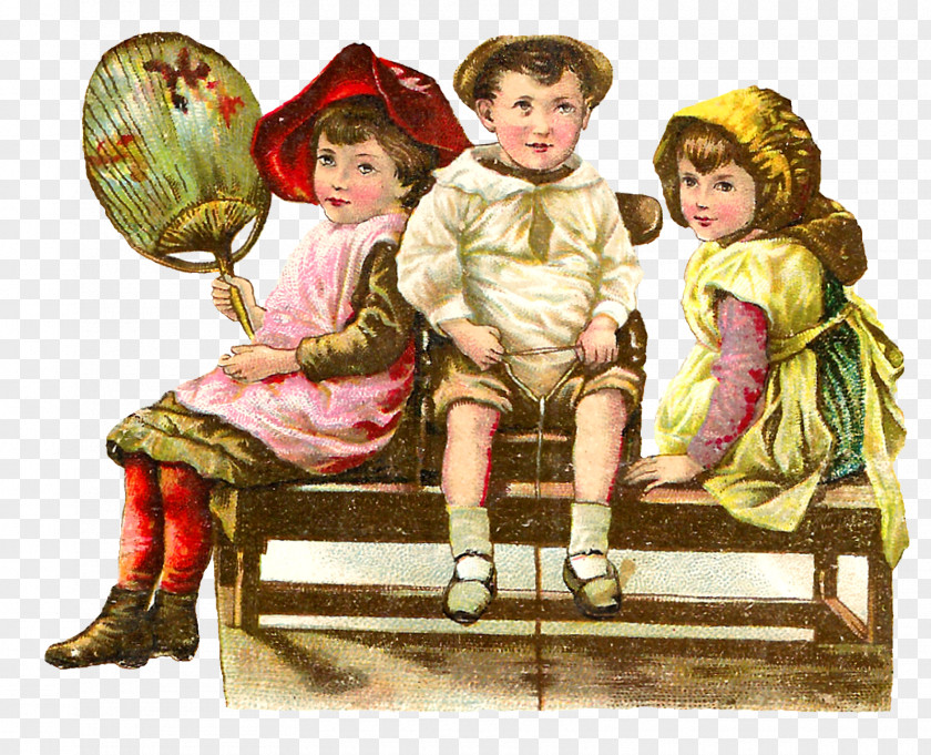 Victorian Child Vintage Clothing Advertising Clip Art PNG