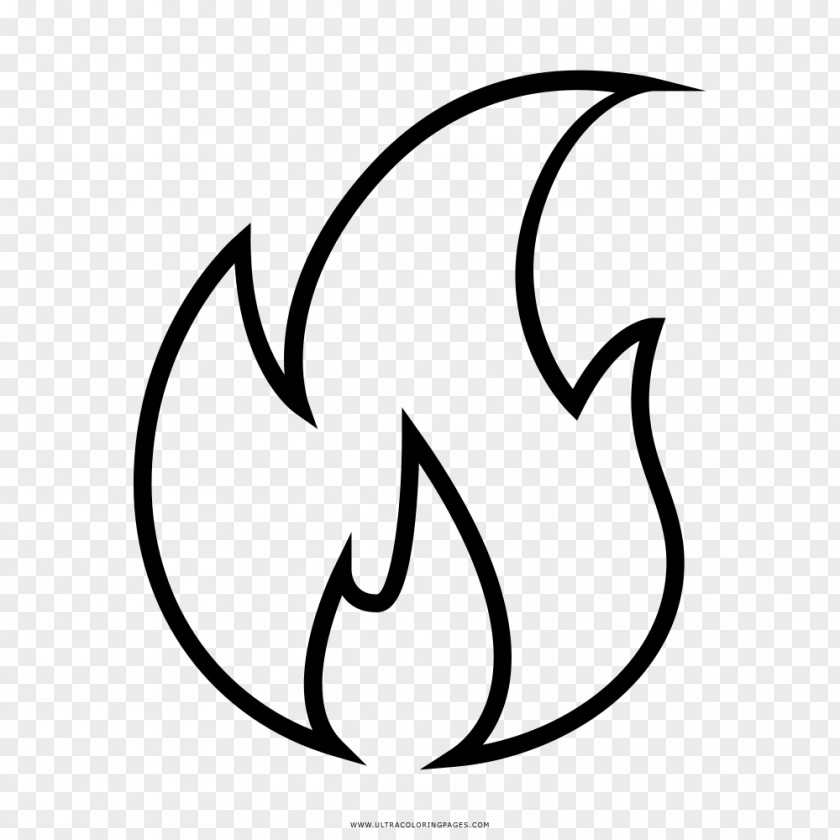 Fire Drawing Black And White Flame PNG