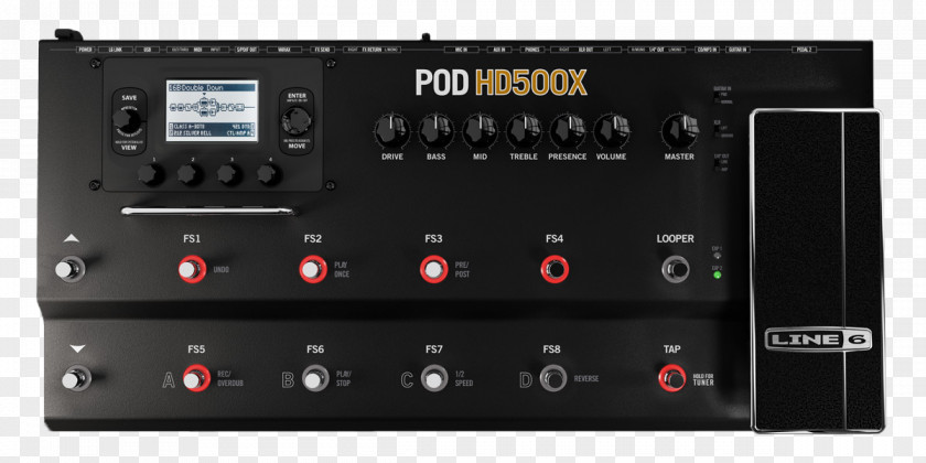 Guitar Amplifier Line 6 POD HD500X Effects Processors & Pedals PNG
