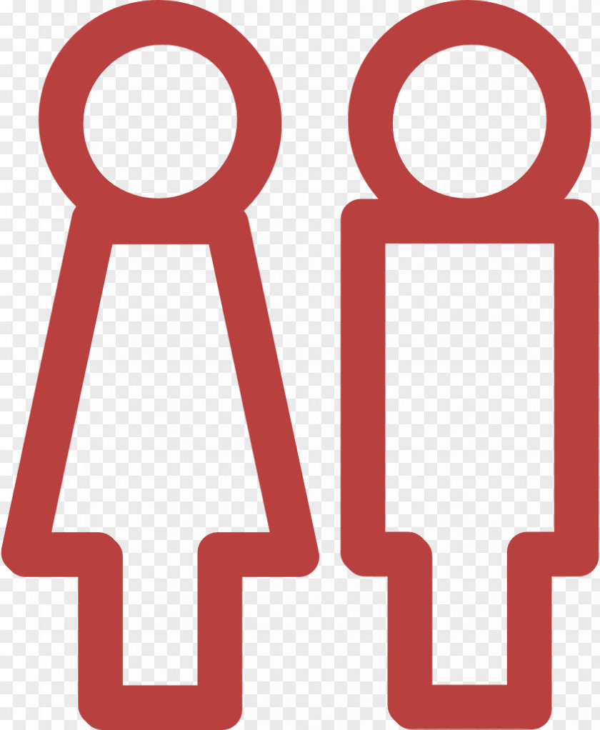 POI Public Places Outline Icon Restroom Girl And Boy PNG