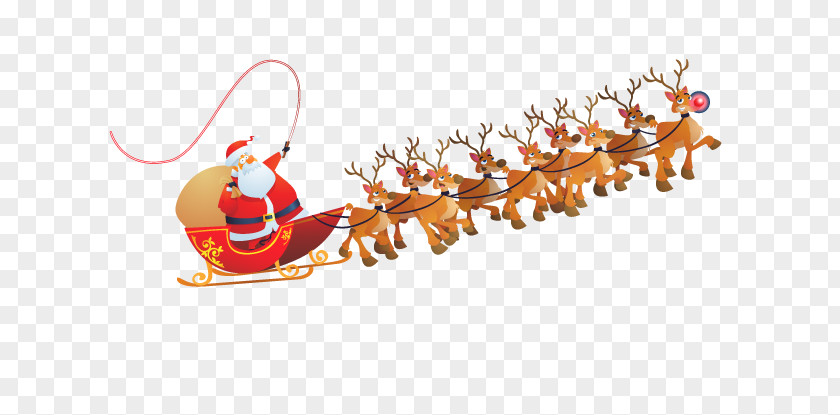 Santa Claus Transparent Images Reindeer Sled Clip Art PNG