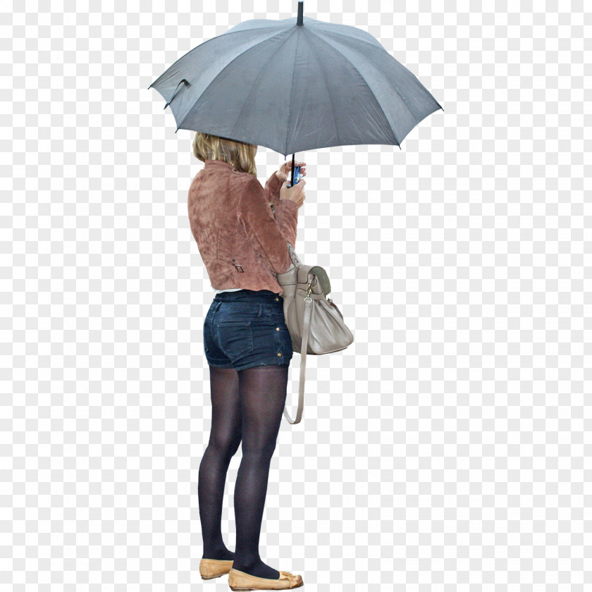 Woman's Day Umbrella Woman Rendering PNG