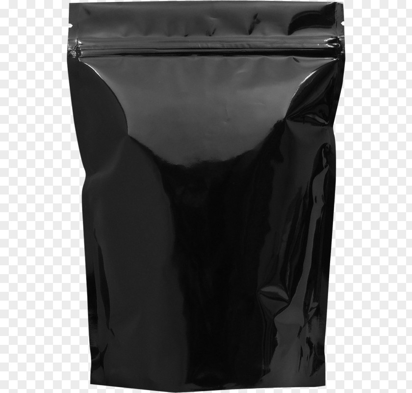 Zipper Pouch Bag Shoulder Black M PNG