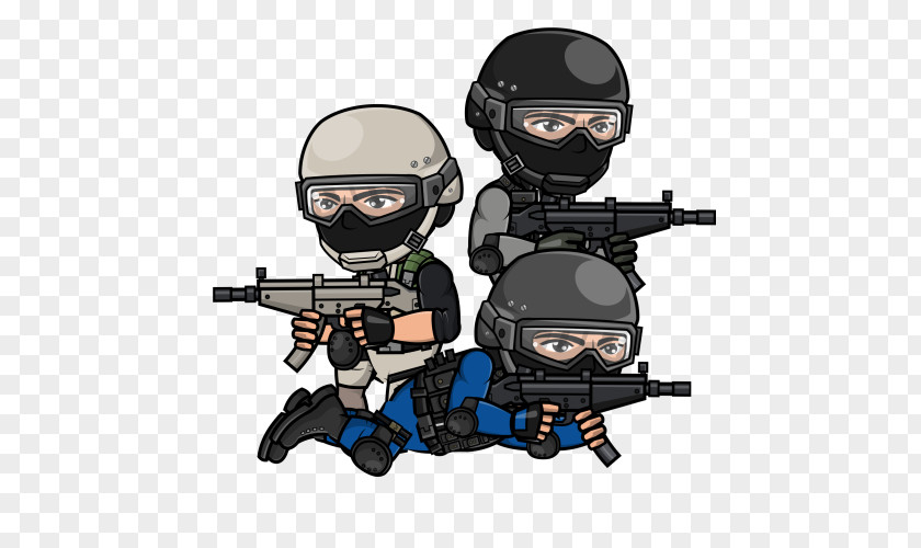 Cartoon Hand Painted SWAT Tom Clancy's Rainbow Six Siege Animation Drawing Gun PNG