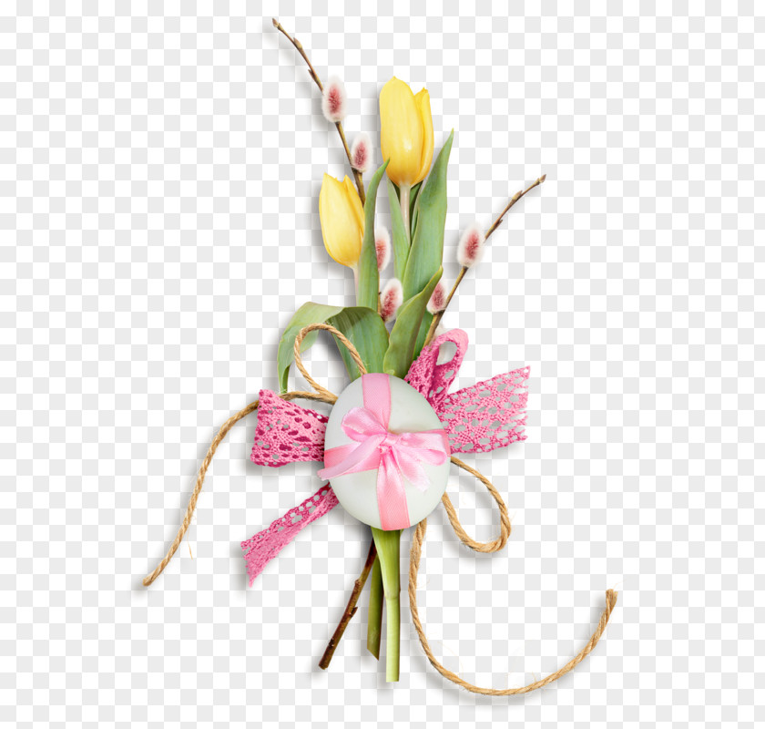 Easter Bunny Egg Paschal Greeting Floral Design PNG