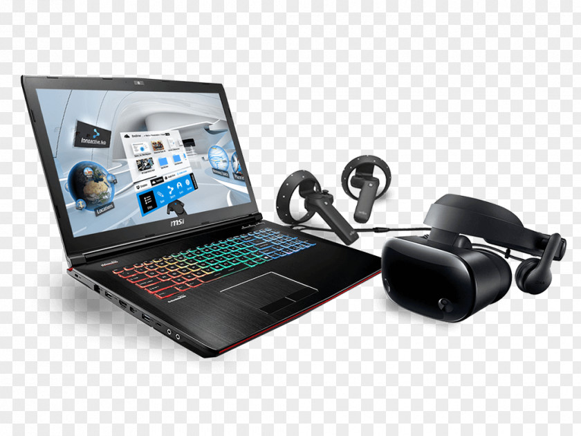 Virtual Reality Headset Remote Laptop Computer Hardware Solid-state Drive Output Device Micro-Star International PNG