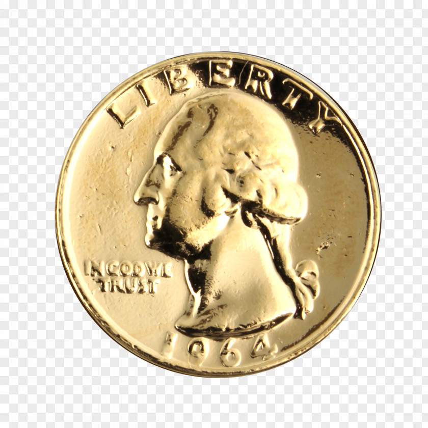 Dollar Coin Gold Silver Currency Quarter PNG