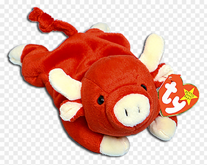 Stuffed Dog Plush Cattle Animals & Cuddly Toys Beanie Babies Red Bull PNG