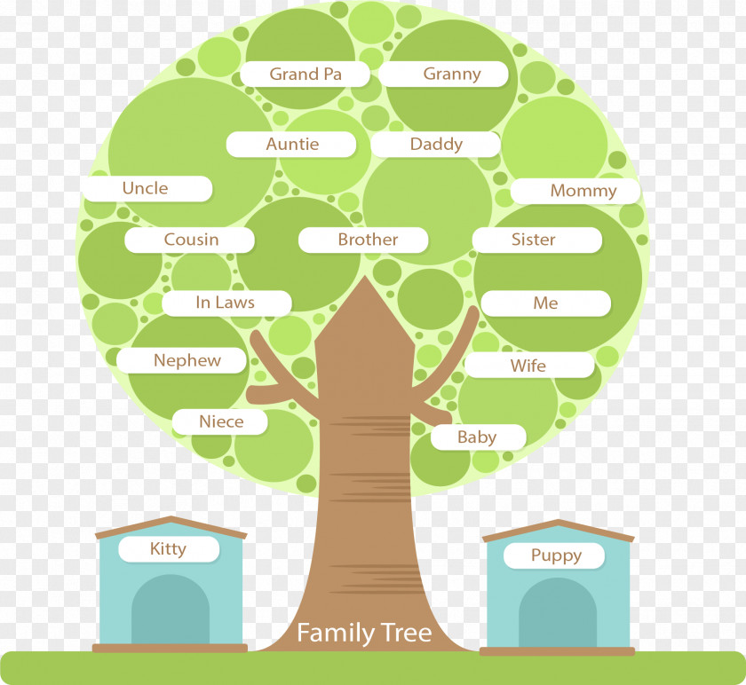 Round Family Tree Structure PNG