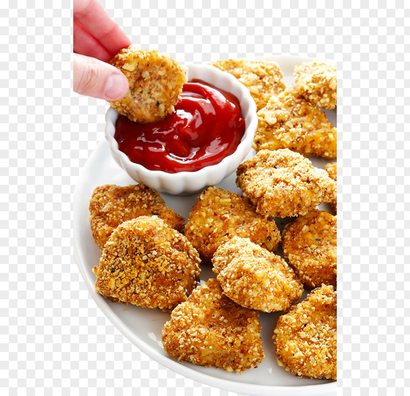 Chicken Nuggets Nugget Fried Fingers Pizza Caesar Salad PNG